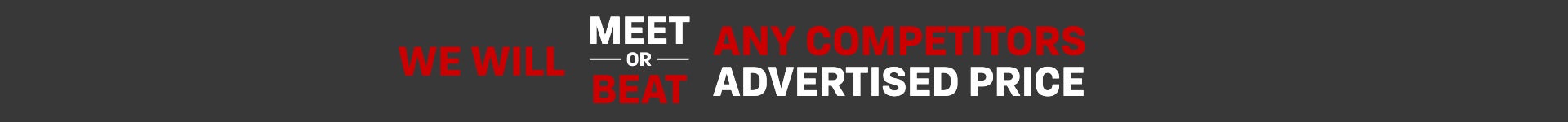 Meet or beat any competitors price
